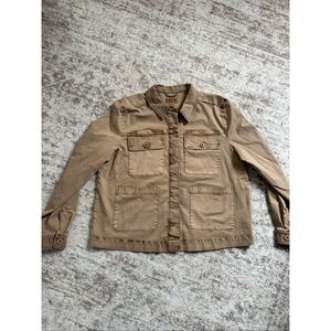 Goodthreads Men's Relaxed Chino Button Front Chore Jacket Camel Size XL NWOT